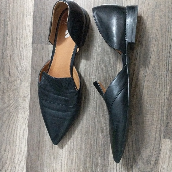 #61.SARTO By Franco Sarto Toby Pointed Toe Flat Women Black Pullons. Size: 9.5 - Picture 4 of 8